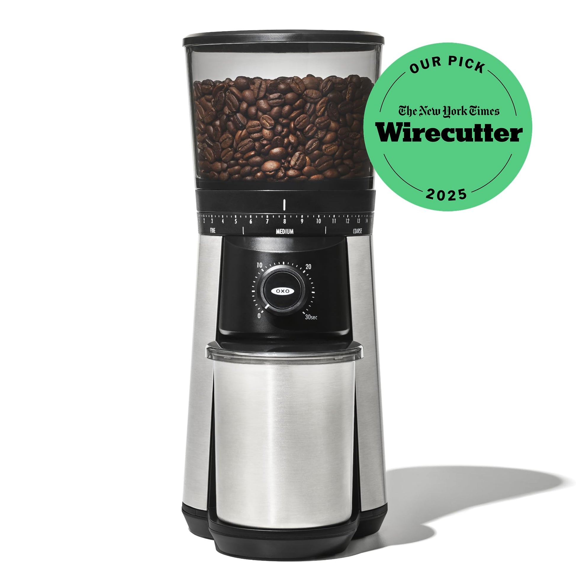 OXO Brew Conical Burr Coffee Grinder , Silver