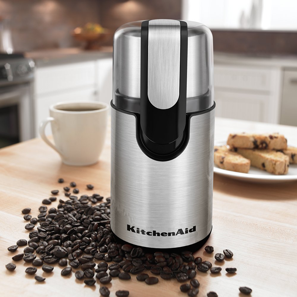KitchenAid BCG111OB Blade Coffee Grinder, 4 oz, Onyx Black