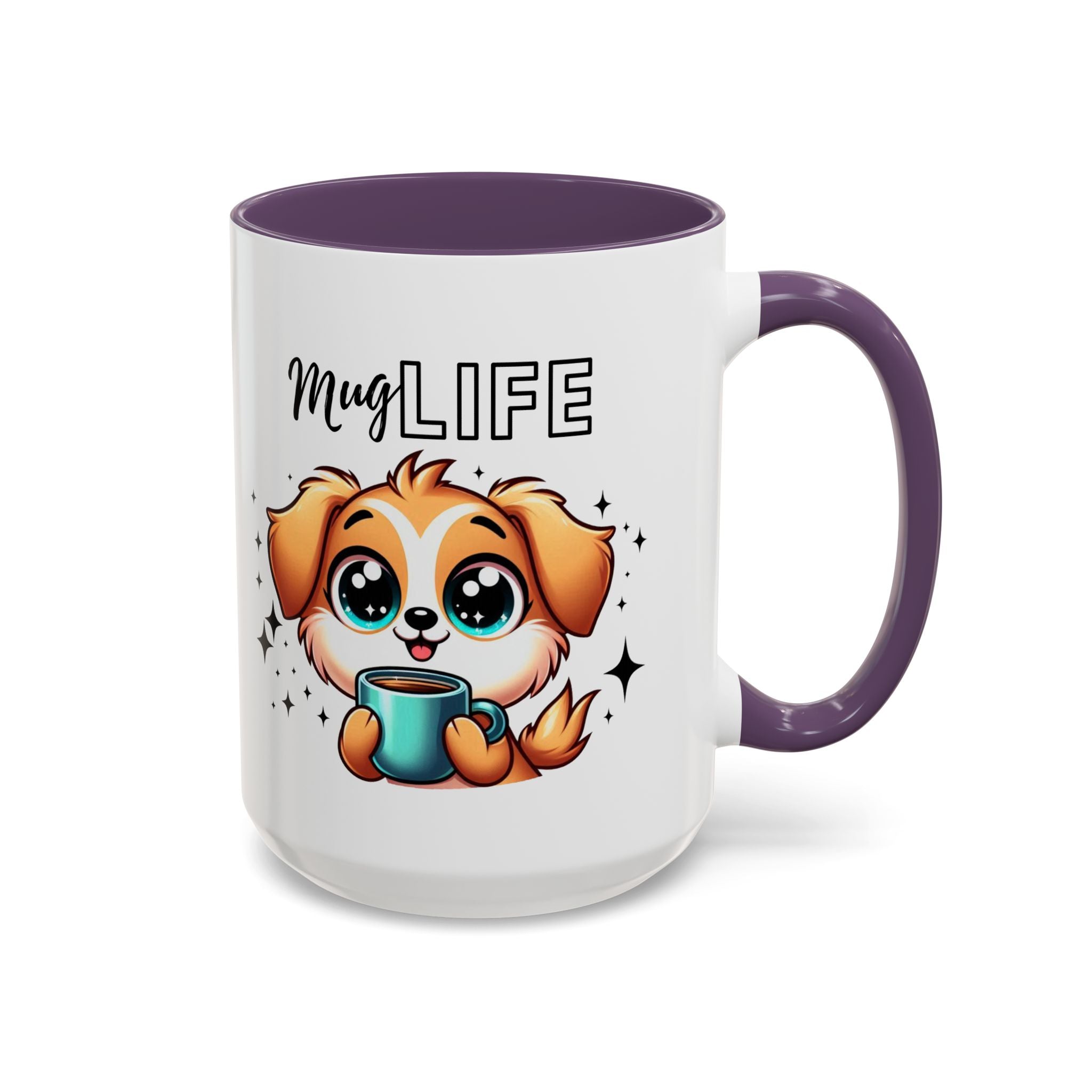Mug with Cute Dog Design, Perfect Gift for Dog Lovers, Coffee Lovers, Birthday, Home Decor, Mug Life Inspiration