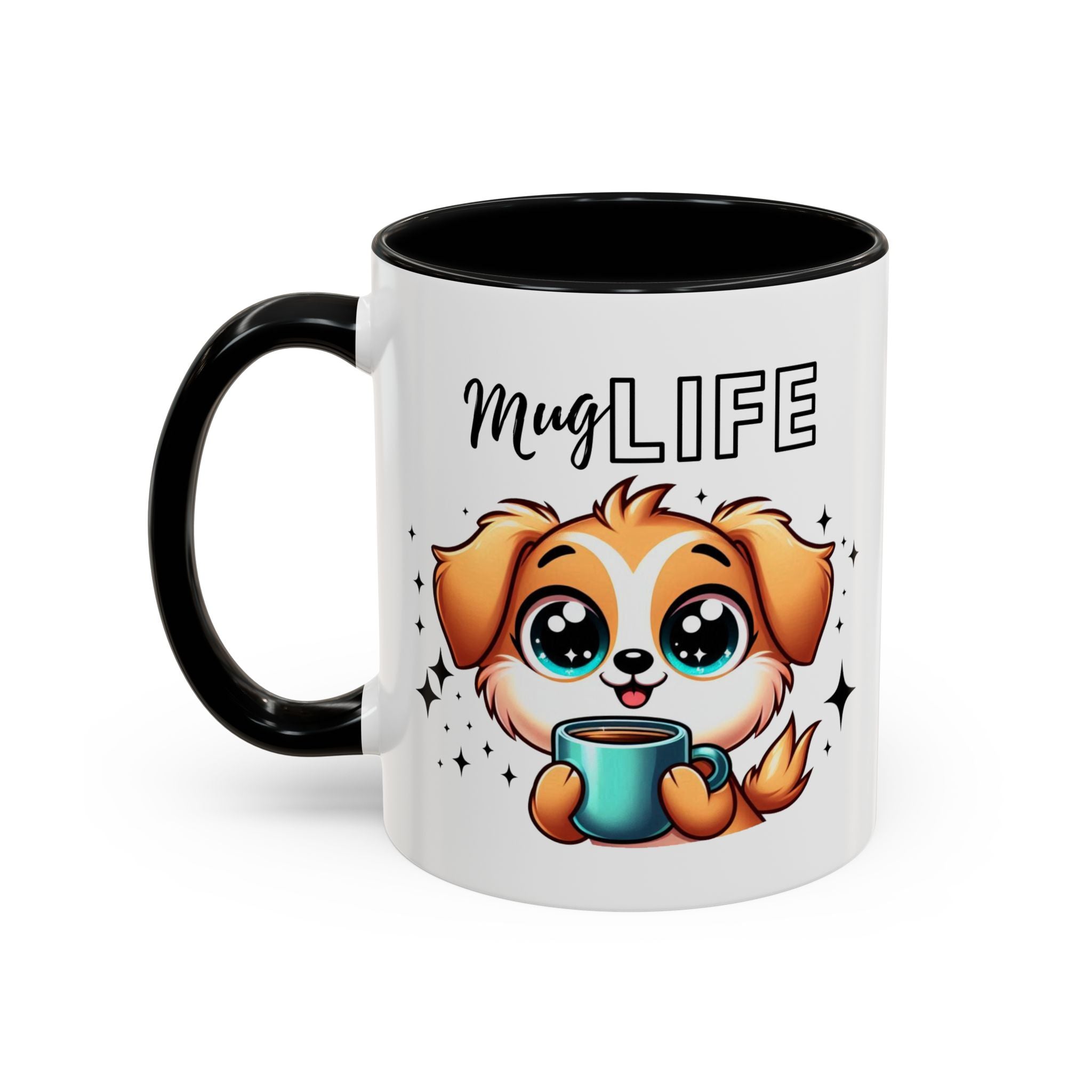 Mug with Cute Dog Design, Perfect Gift for Dog Lovers, Coffee Lovers, Birthday, Home Decor, Mug Life Inspiration