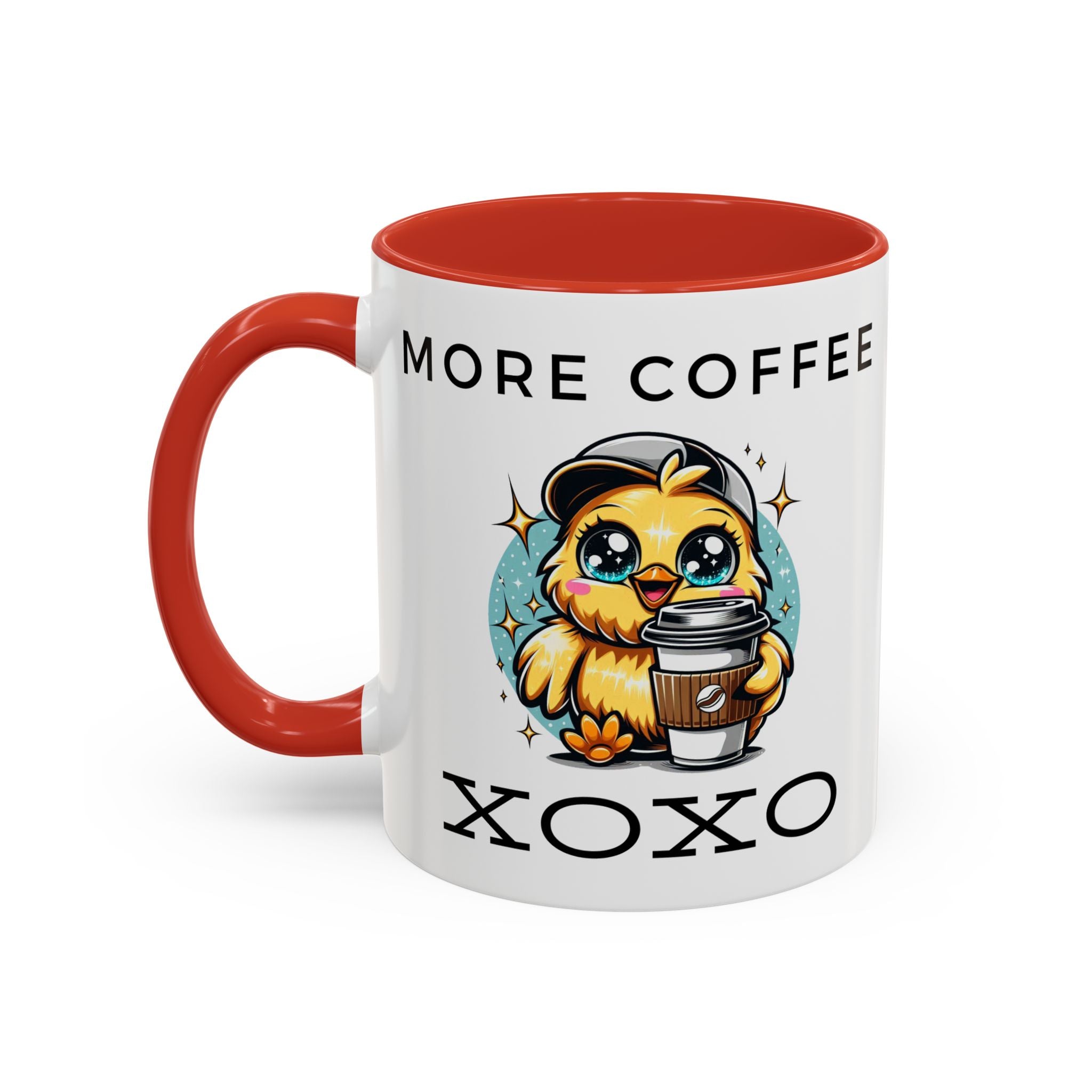 Charming Coffee Mug, Cute Mug with Chick Design, Perfect for Coffee Lovers, Gift for Friends, XOXO Decor