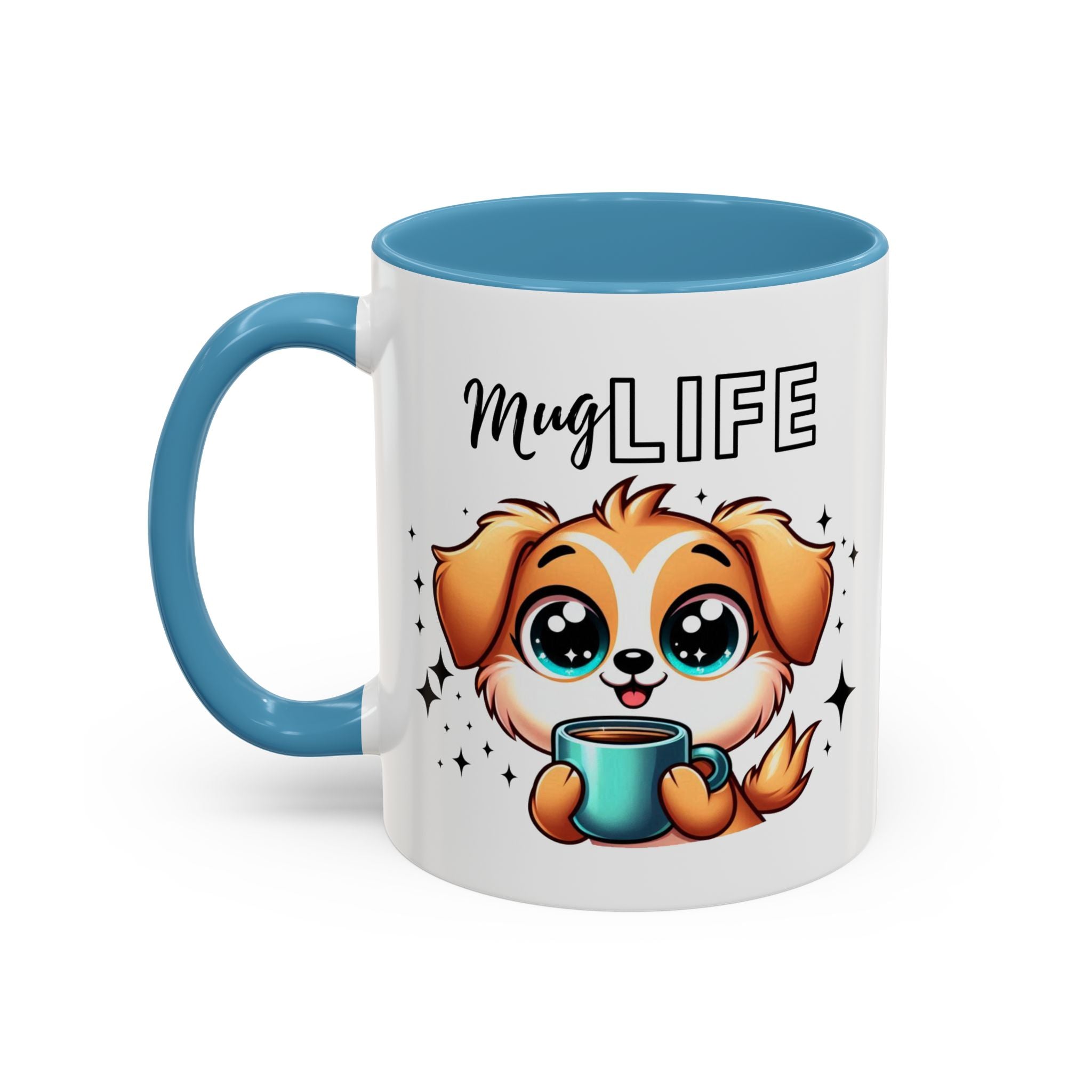 Mug with Cute Dog Design, Perfect Gift for Dog Lovers, Coffee Lovers, Birthday, Home Decor, Mug Life Inspiration