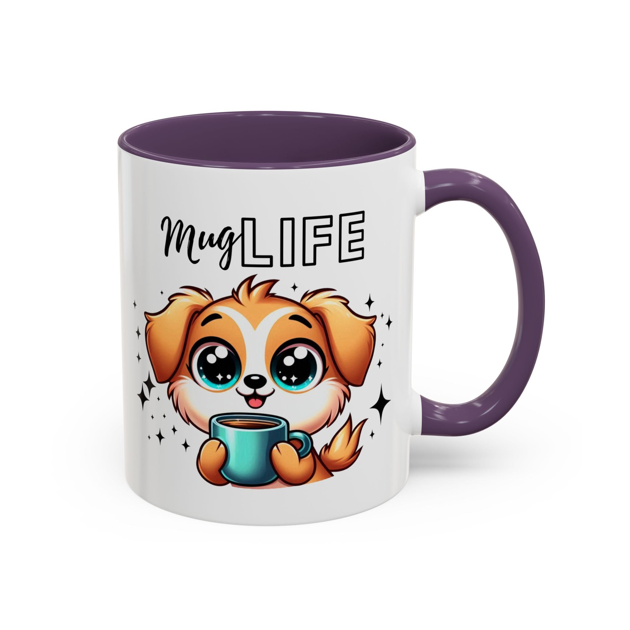 Mug with Cute Dog Design, Perfect Gift for Dog Lovers, Coffee Lovers, Birthday, Home Decor, Mug Life Inspiration