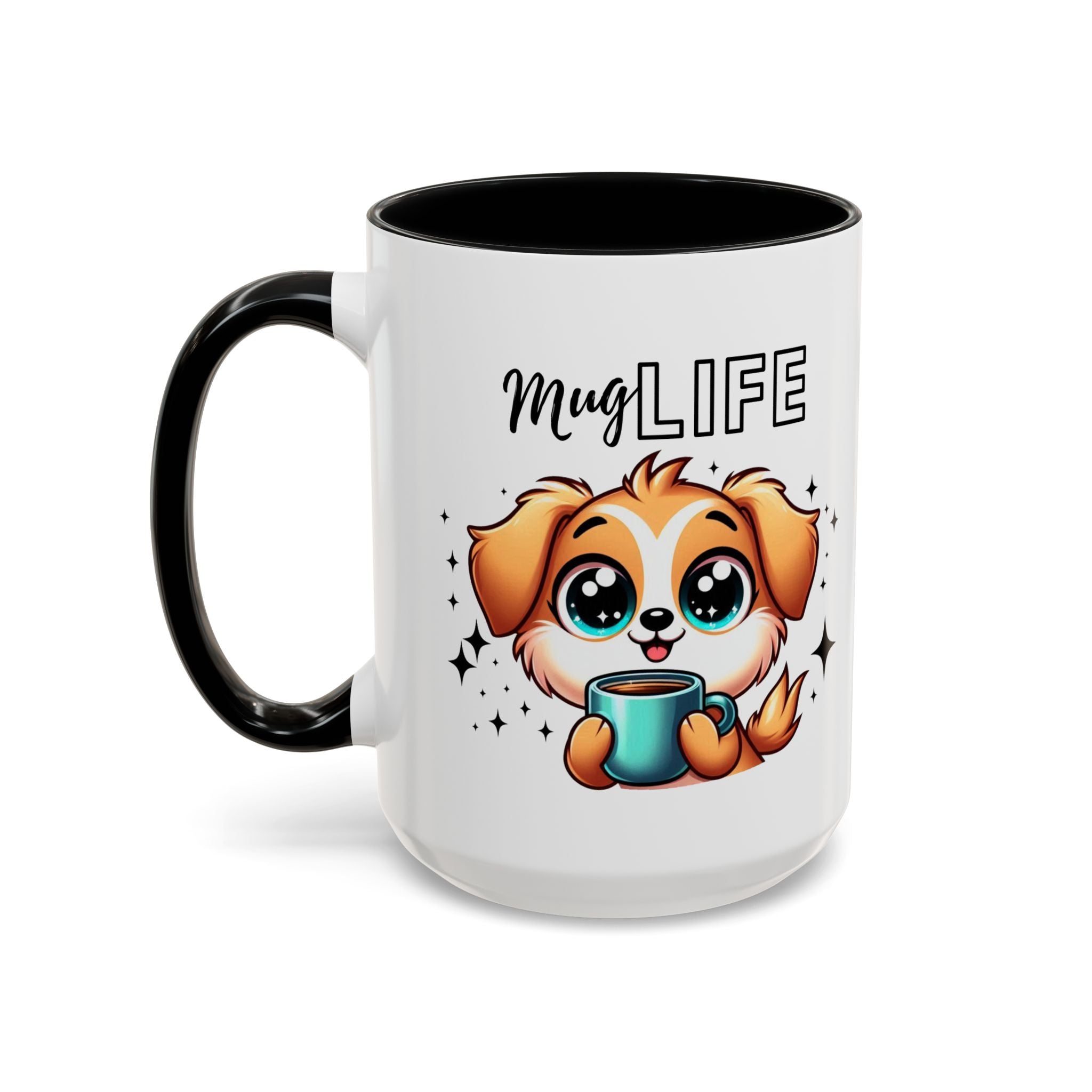 Mug with Cute Dog Design, Perfect Gift for Dog Lovers, Coffee Lovers, Birthday, Home Decor, Mug Life Inspiration