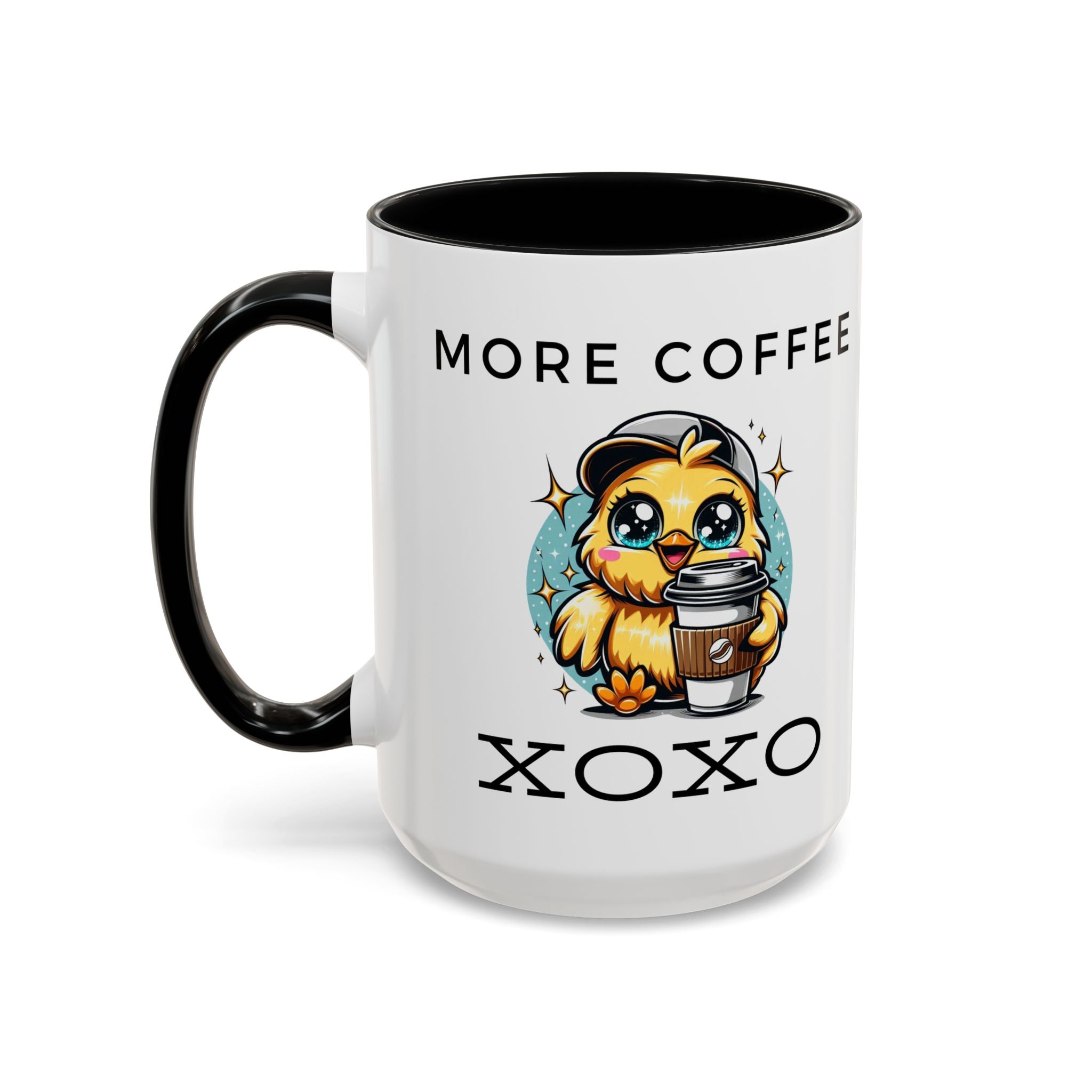 Charming Coffee Mug, Cute Mug with Chick Design, Perfect for Coffee Lovers, Gift for Friends, XOXO Decor