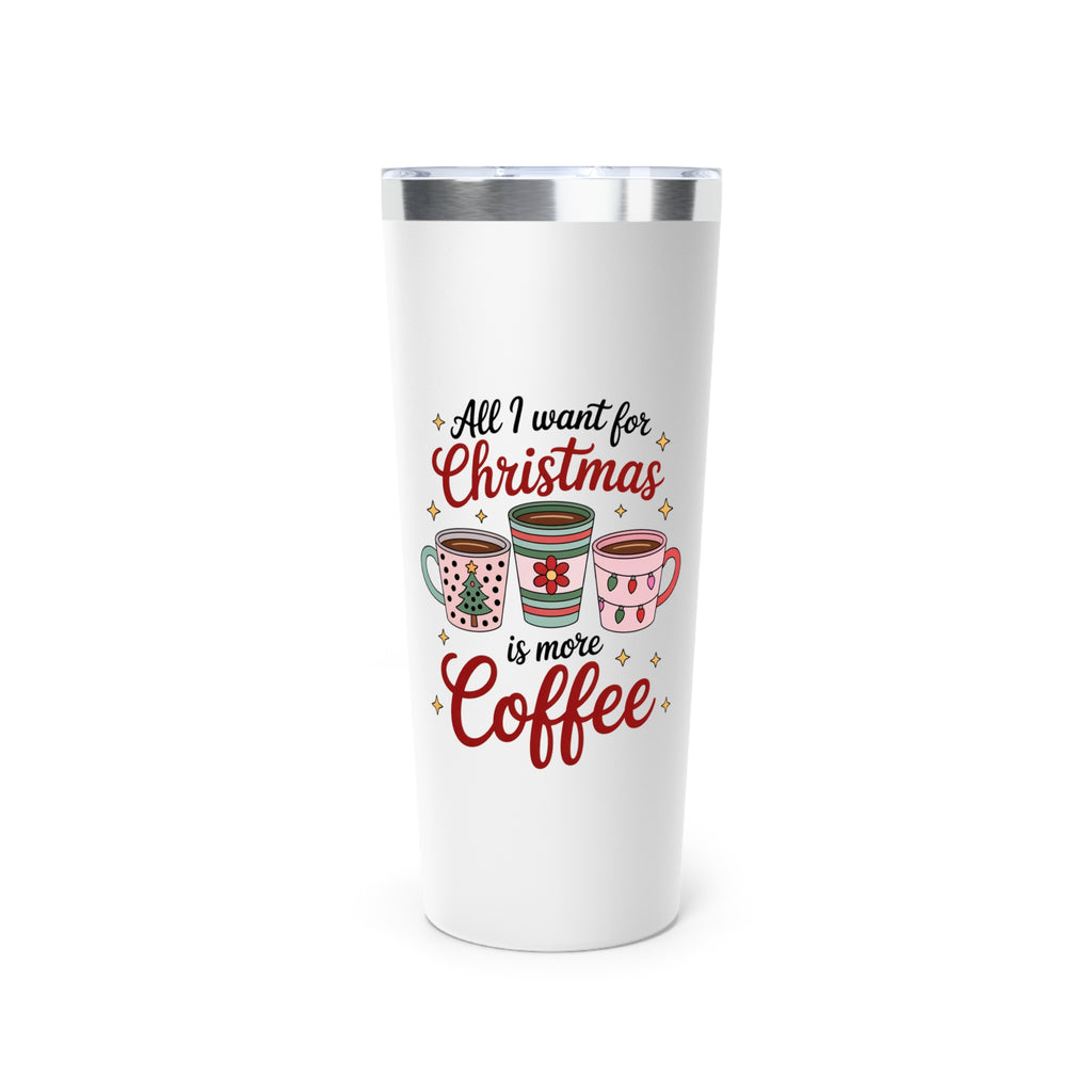 Christmas Coffee Tumbler, Insulated Travel Mug, Holiday Gift for Coffee Lovers, All I Want for Christmas, Festive Drinkware