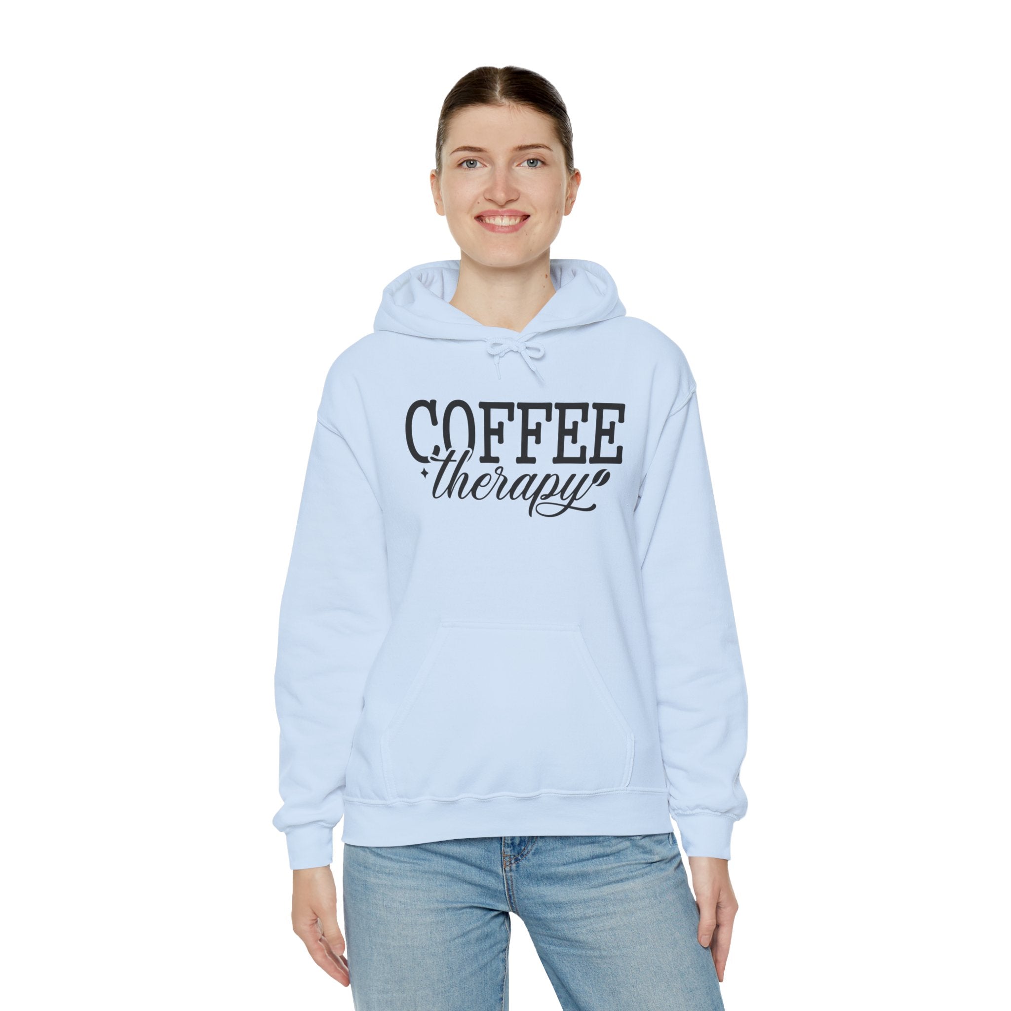 Coffee Therapy Hoodie, Unisex Casual Sweatshirt for Coffee Lovers