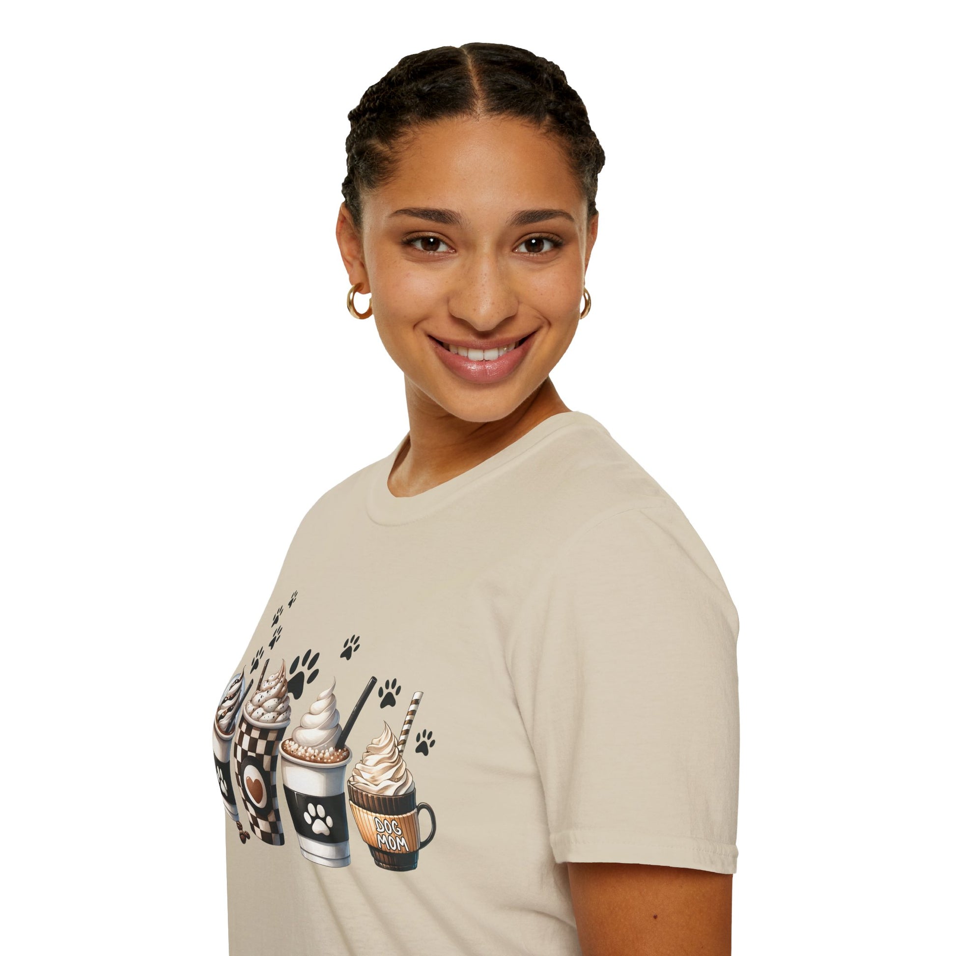 Dog Mom T-Shirt, Coffee Lovers Dog Mom T-Shirt, Coffee Lovers T-Shirt