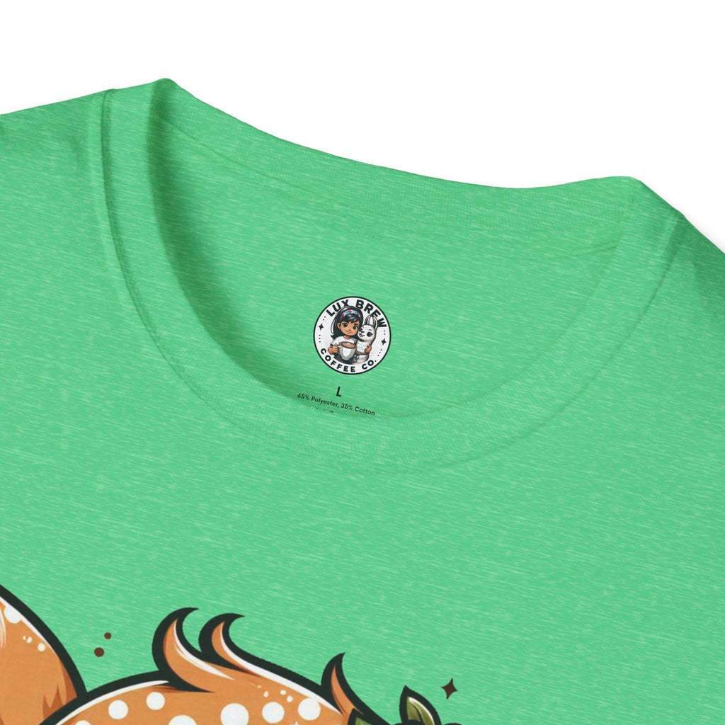 Coffee First Cute Baby Deer Unisex Softstyle T-Shirt