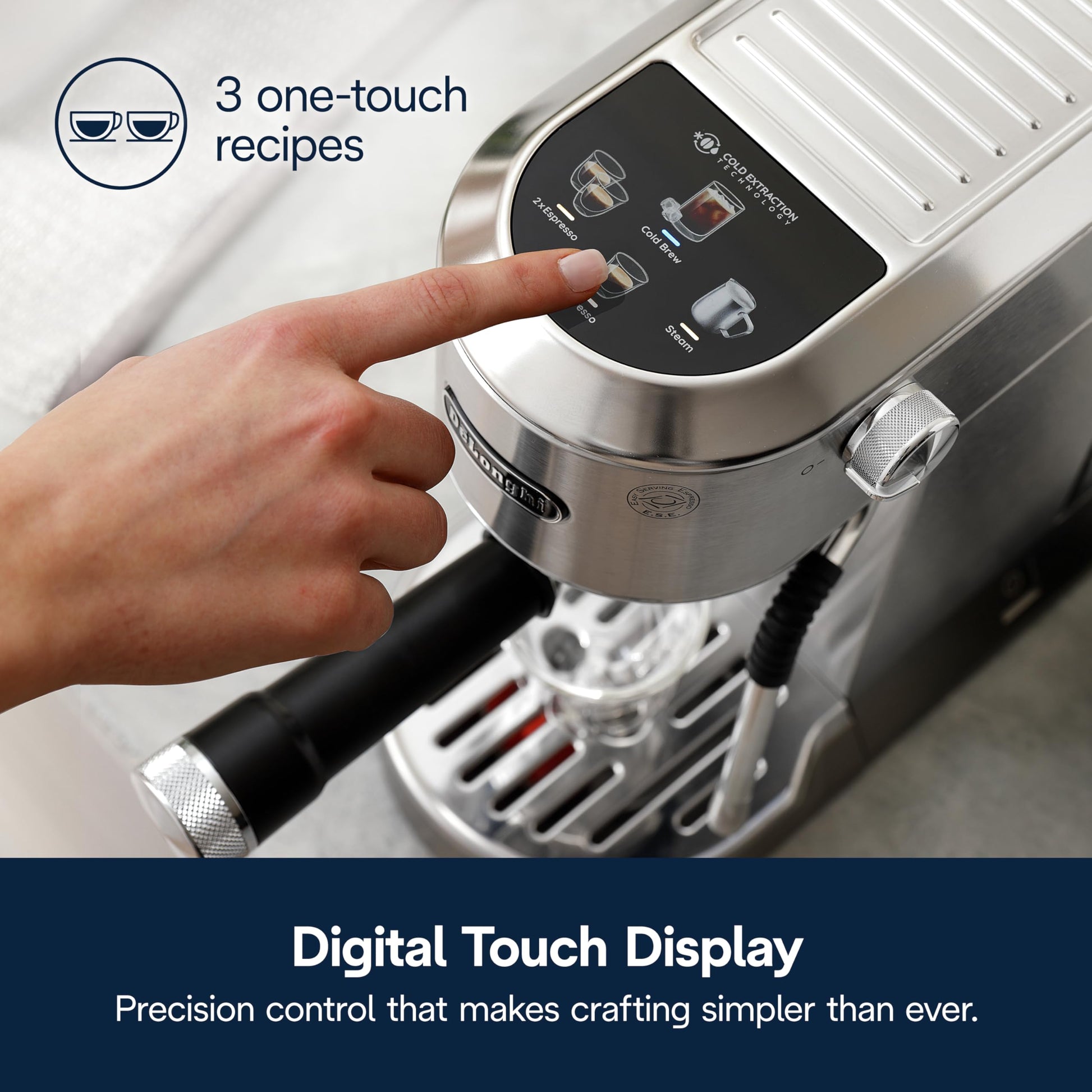 De'Longhi Dedica Duo Compact Espresso Machine - Stainless Steel Coffee Maker with Milk Frother Wand- for Espresso, Cold Brew, Hot & Iced Coffee, Cappuccinos, Lattes & Home Barista Brewing