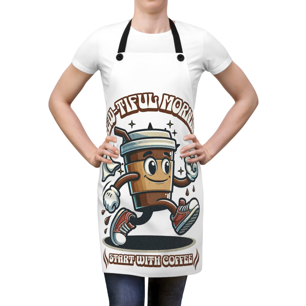 Brew-tiful Mornings start with coffee Apron, Coffee lovers Apron, Apron for him, Apron for her