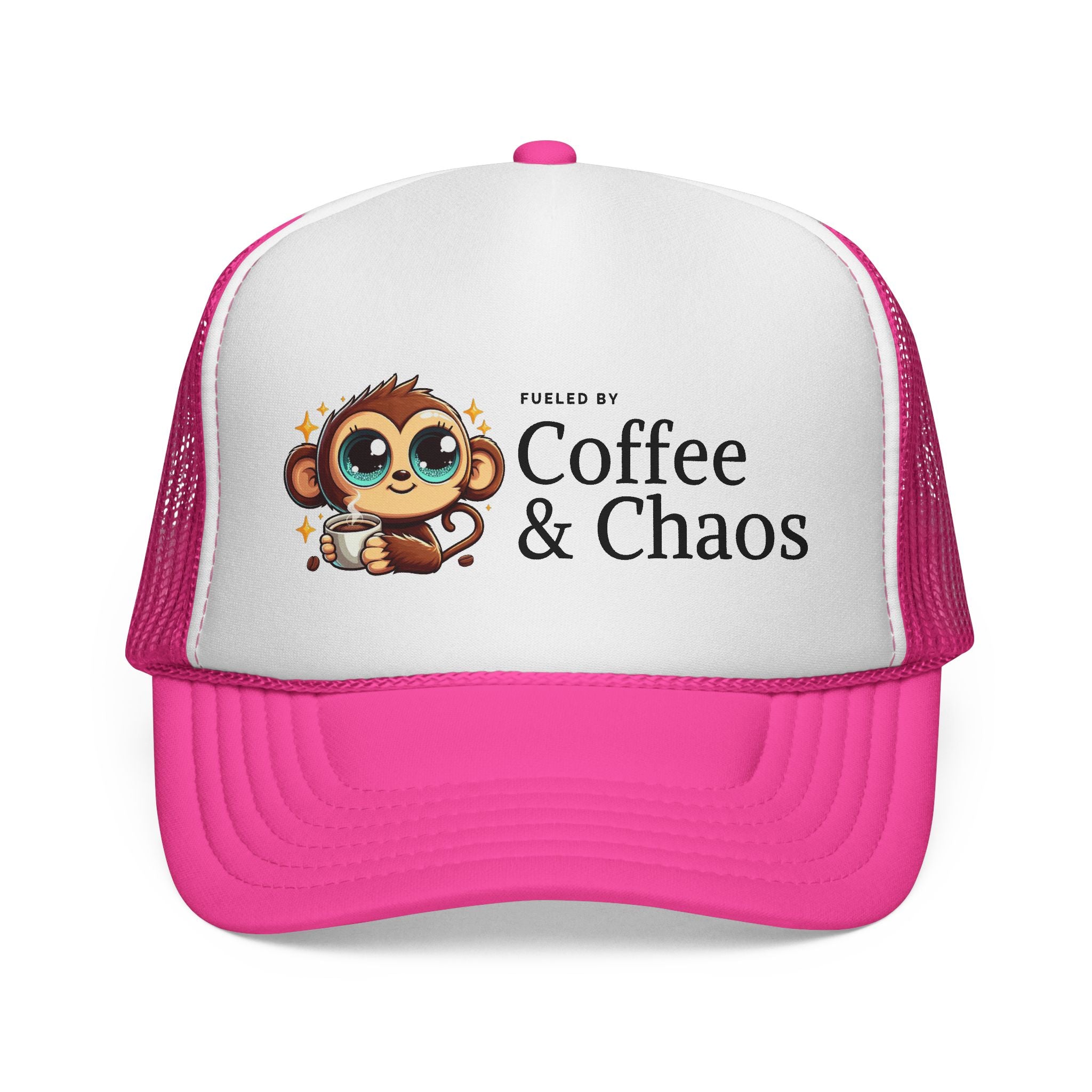 Coffee & Chaos Trucker Cap - Fun & Quirky Hat for Coffee Lovers, Perfect Gift for Birthdays, Holidays, and Everyday Wear