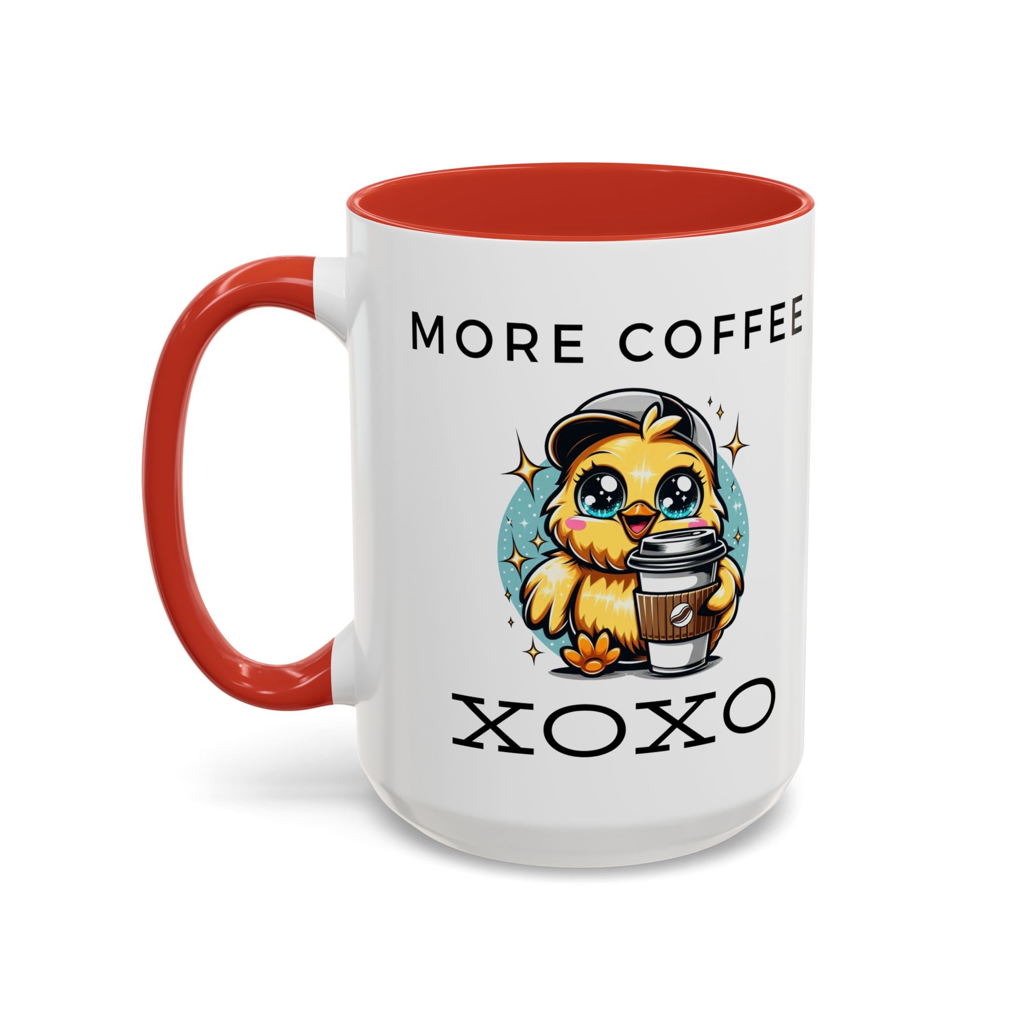 Charming Coffee Mug, Cute Mug with Chick Design, Perfect for Coffee Lovers, Gift for Friends, XOXO Decor