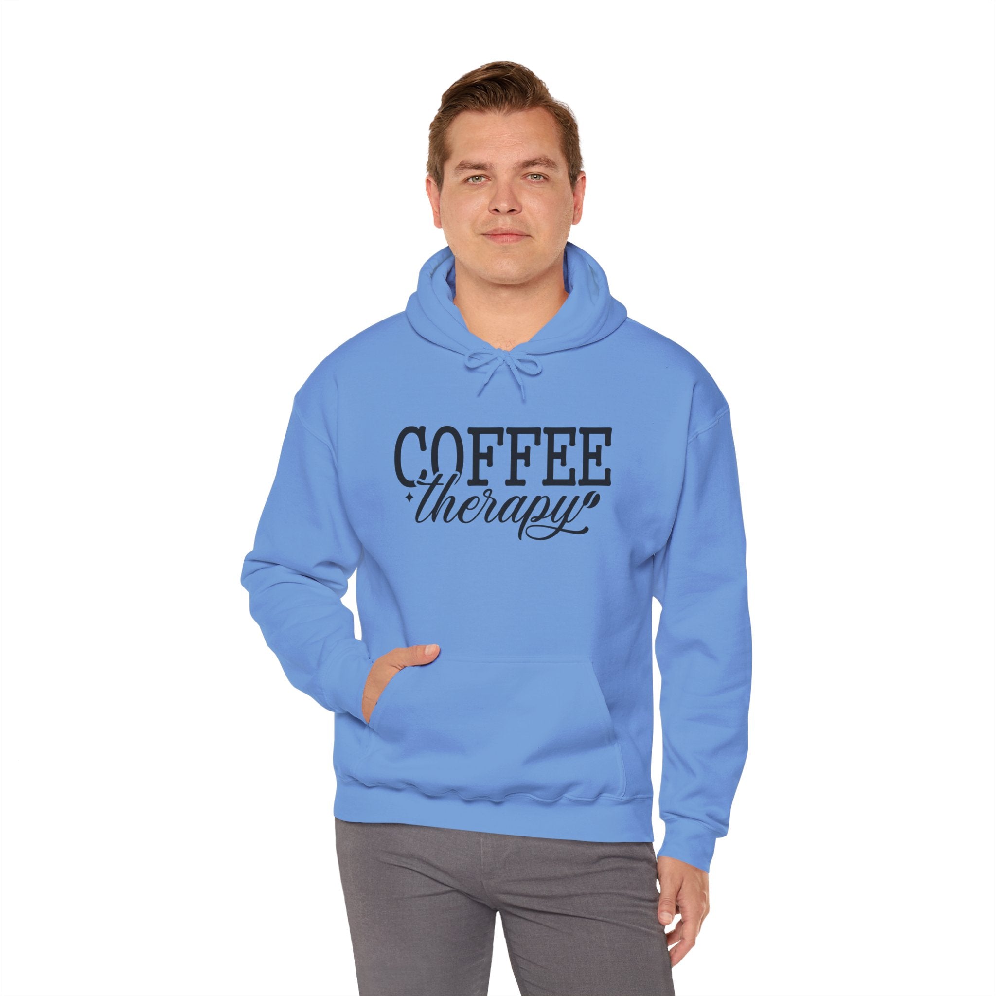 Coffee Therapy Hoodie, Unisex Casual Sweatshirt for Coffee Lovers