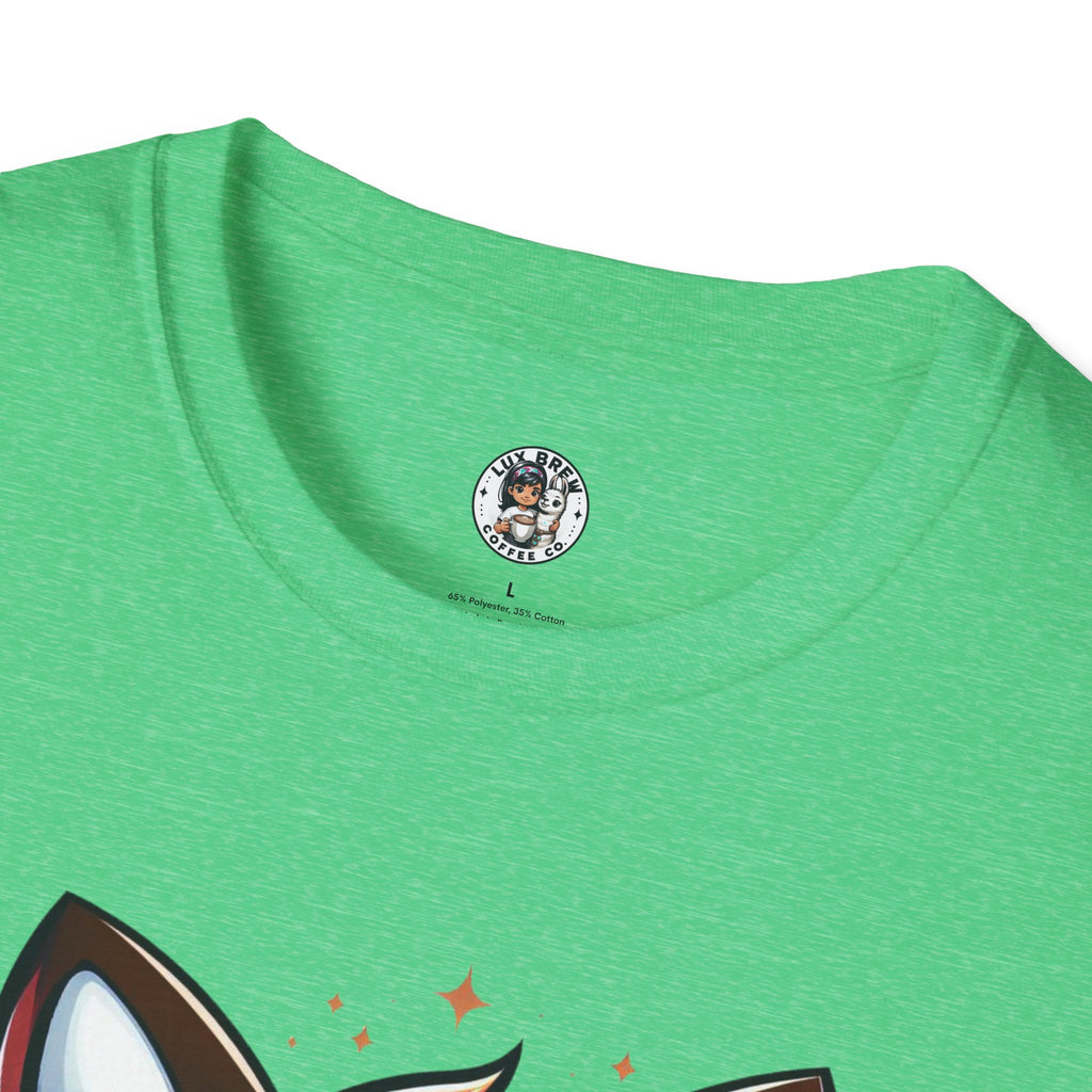Time For Coffee Cute Fox Unisex Softstyle T-Shirt