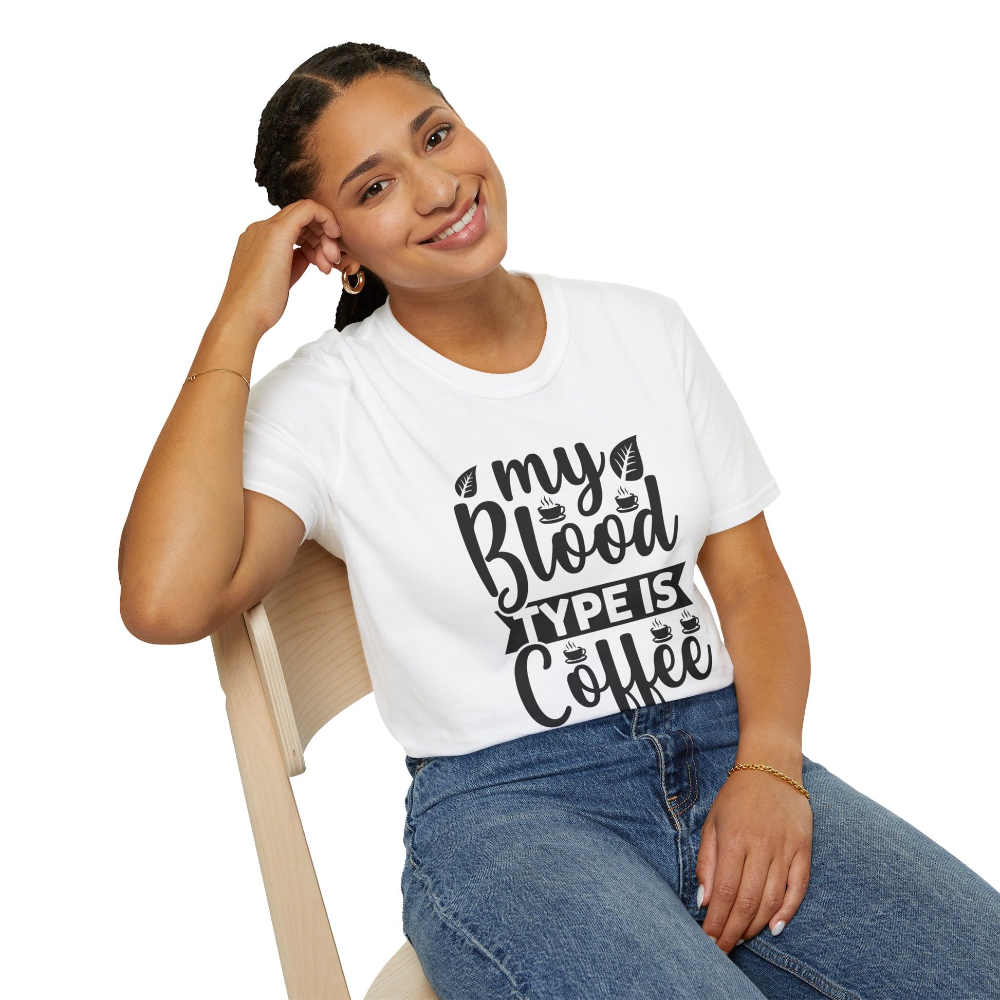 My Blood Type Is Coffee Unisex T-Shirt, T-Shirt for Coffee Lovers