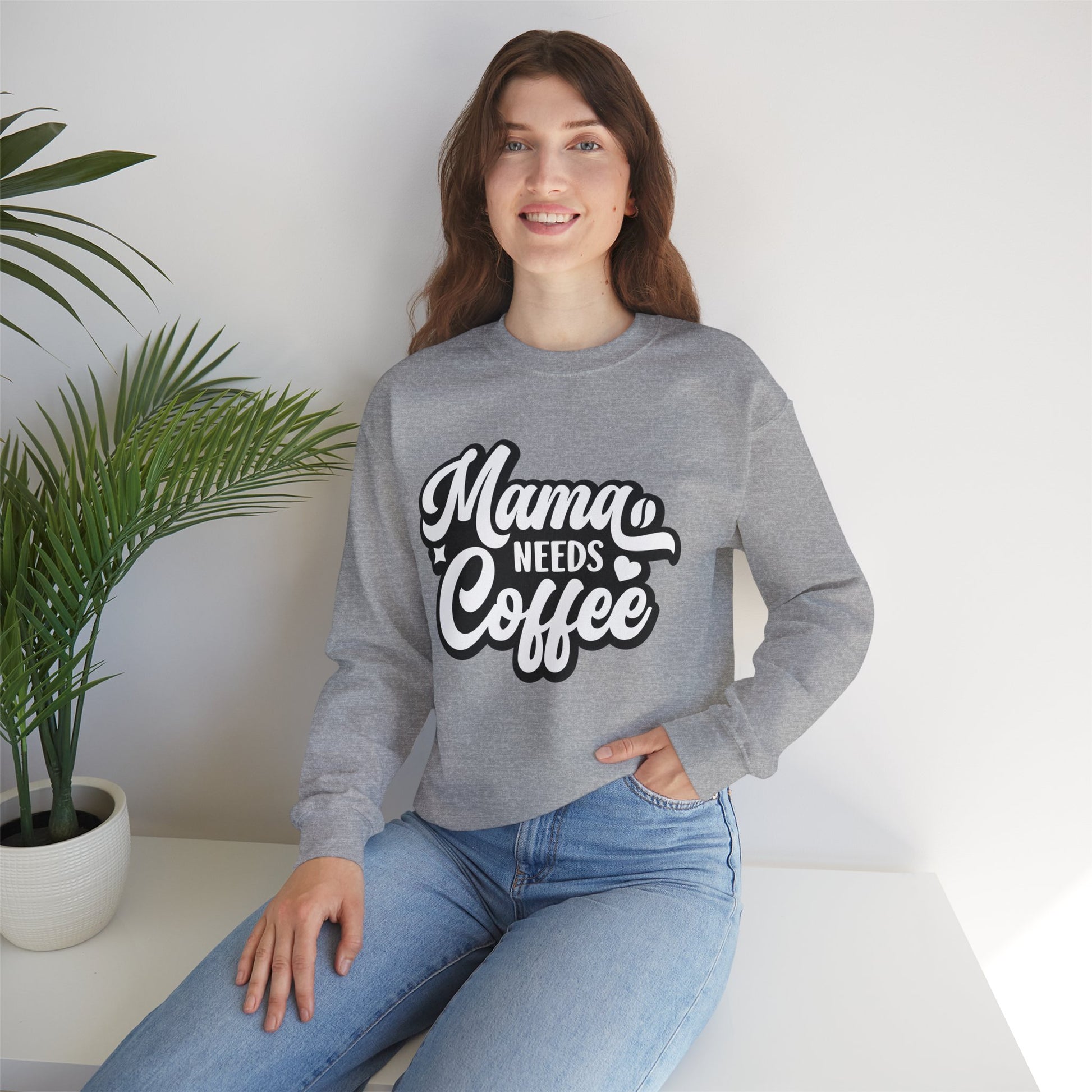 Mama needs Coffee Sweatshirt, Coffee Lovers Crewneck Sweatshirt