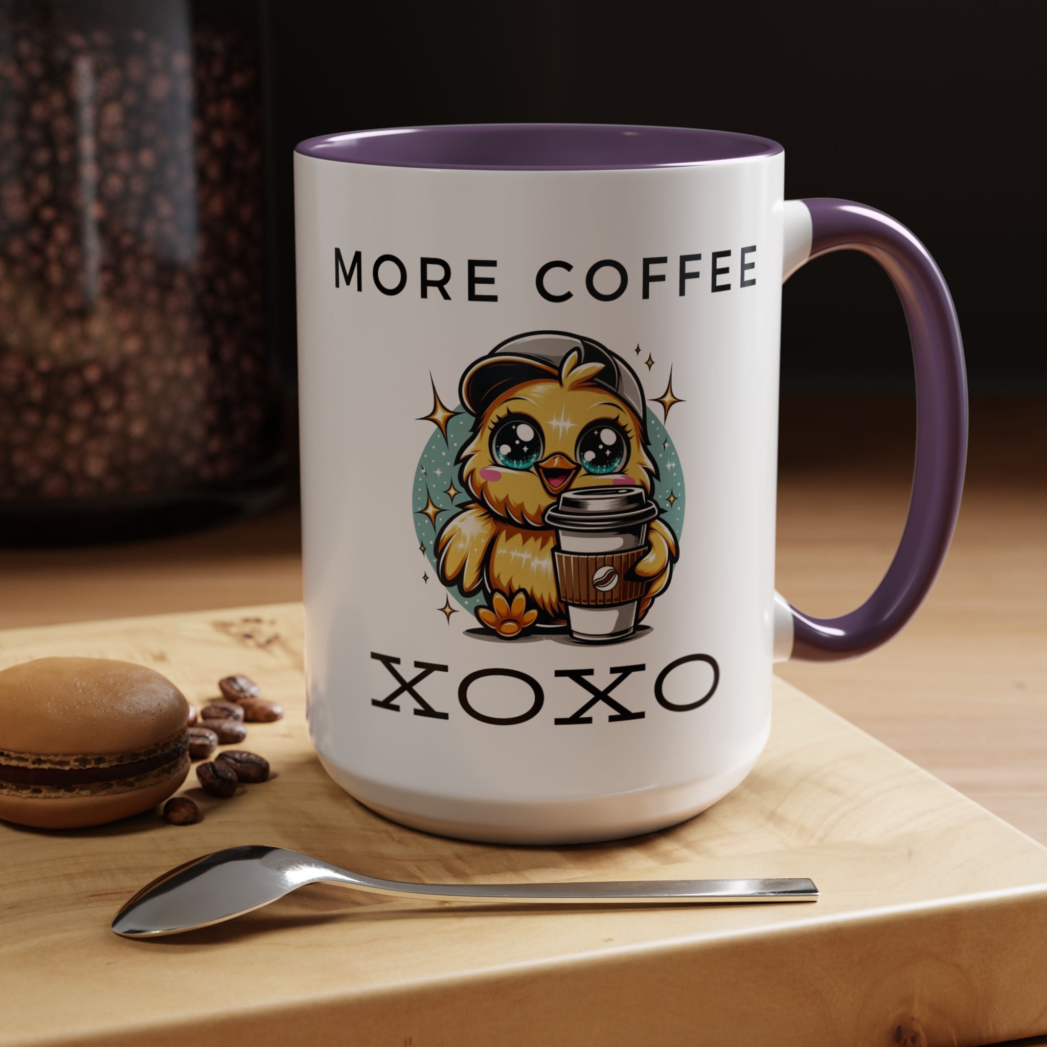 Charming Coffee Mug, Cute Mug with Chick Design, Perfect for Coffee Lovers, Gift for Friends, XOXO Decor