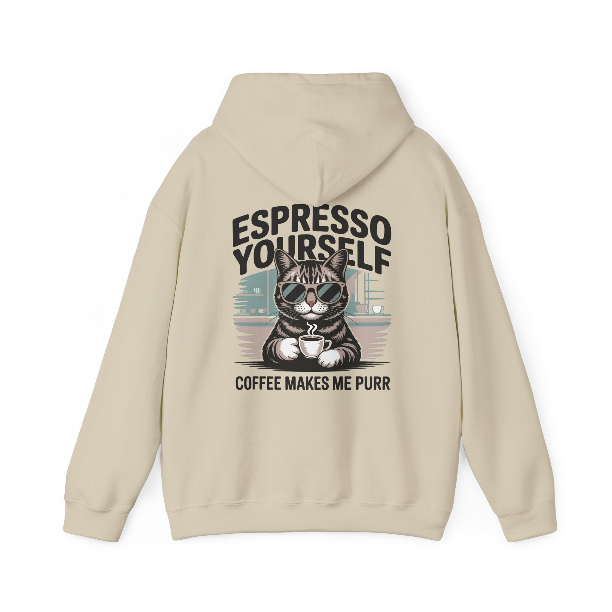 Espresso Yourself Coffee Hoodie, Coffee Humor Graphic Hoodie, Unisex Hooded Sweatshirt