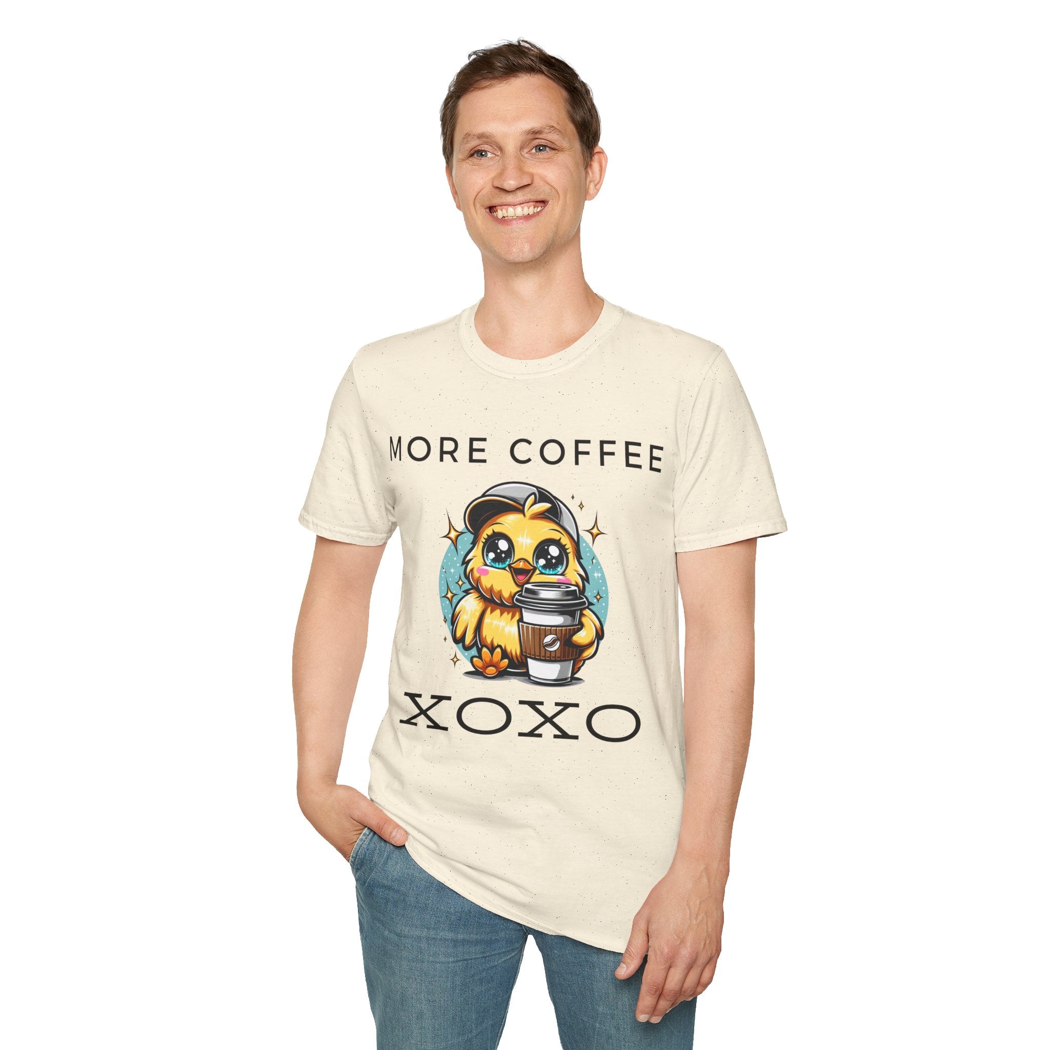 More Coffee XOXO Cute Chick Unisex Softstyle T-Shirt