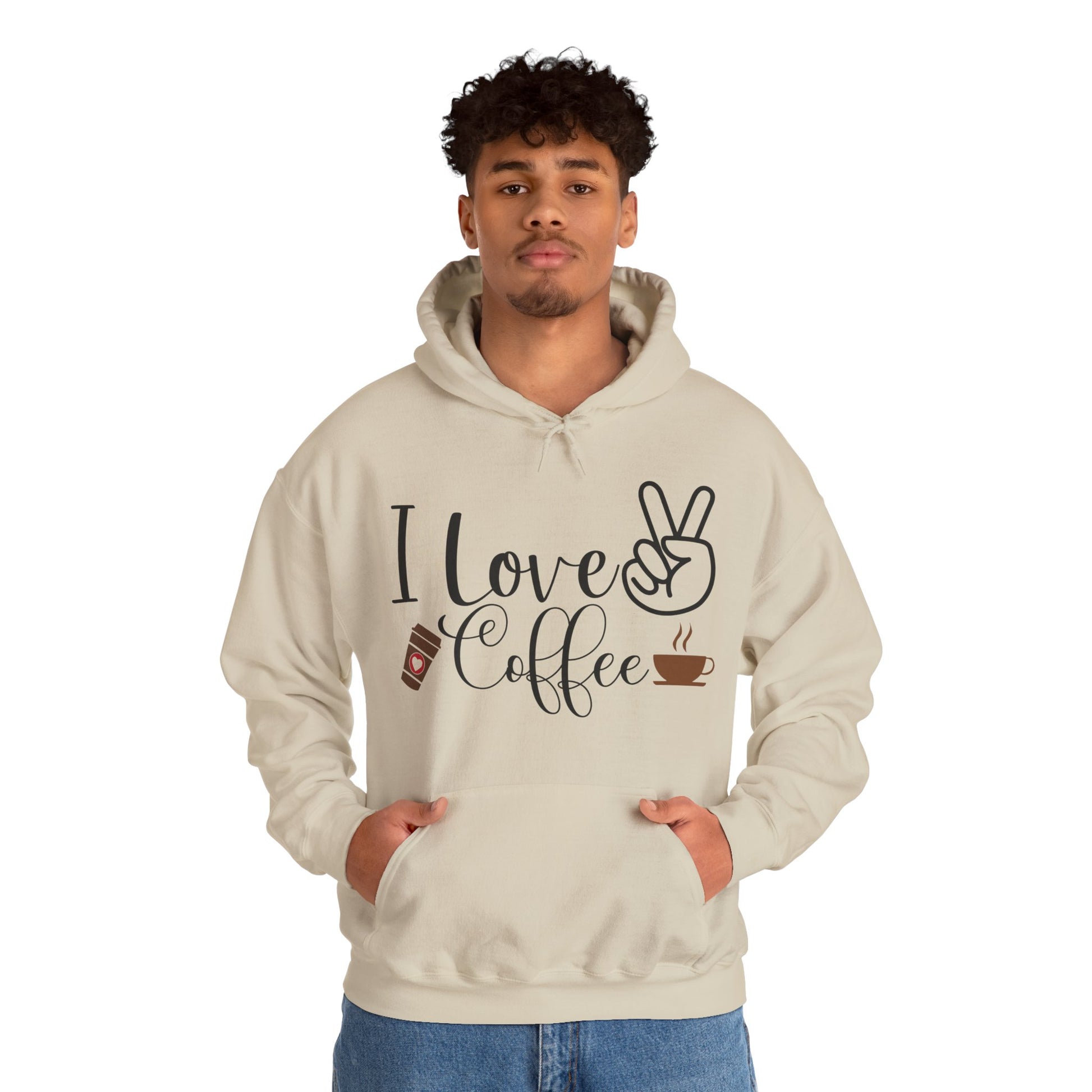 Coffee Lover's Hooded Sweatshirt, Unisex Hoodie, I Love Coffee Design