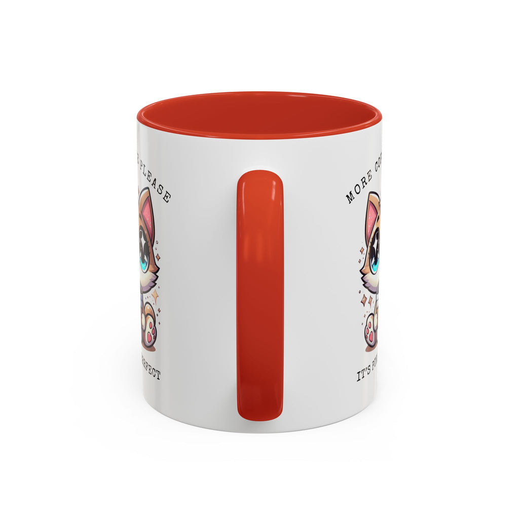 Cute Cat Coffee Mug - More Coffee Please, Adorable Gift for Cat Lovers, Fun Kitchen Decor, Perfect for Birthdays or Holidays