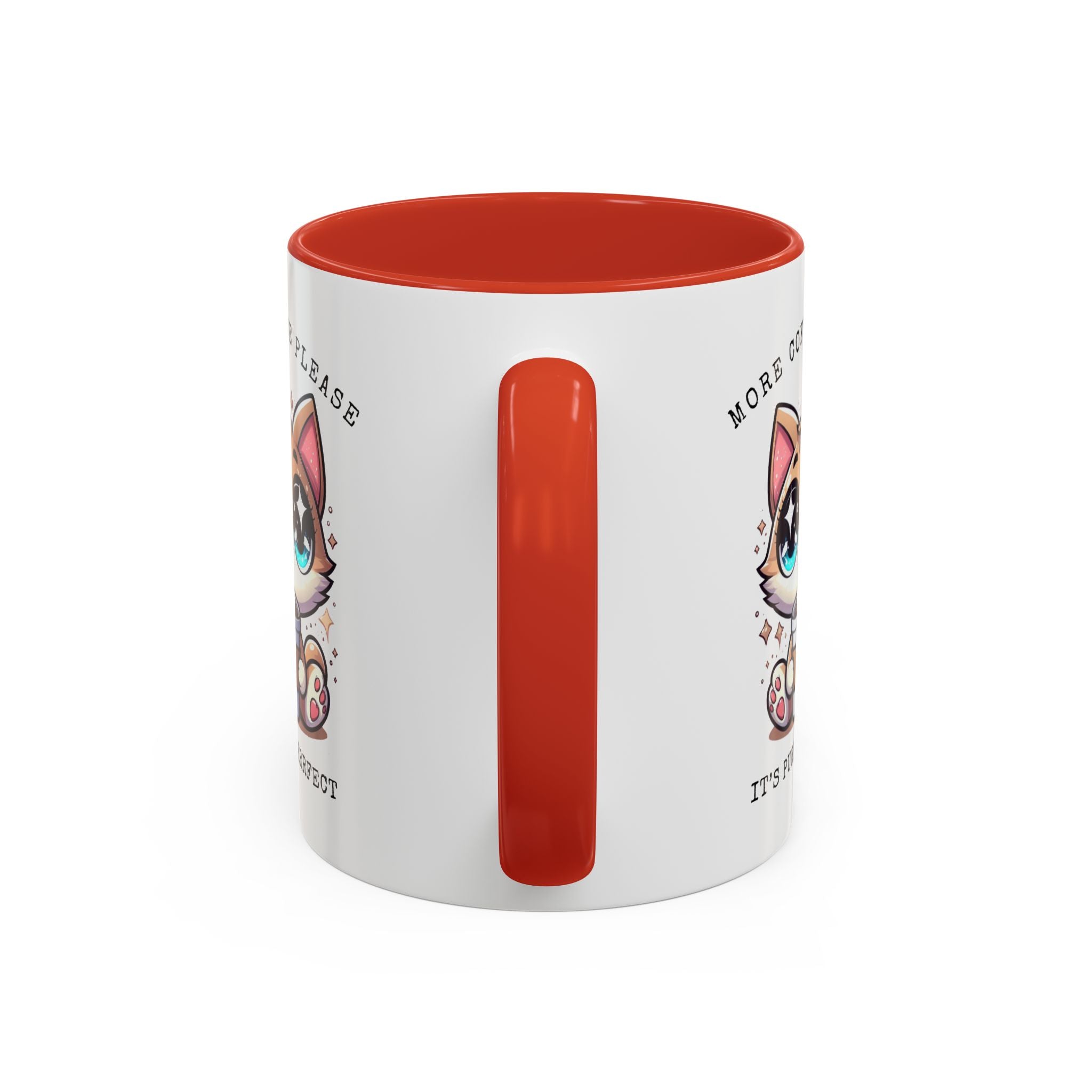 Cute Cat Coffee Mug - More Coffee Please, Adorable Gift for Cat Lovers, Fun Kitchen Decor, Perfect for Birthdays or Holidays