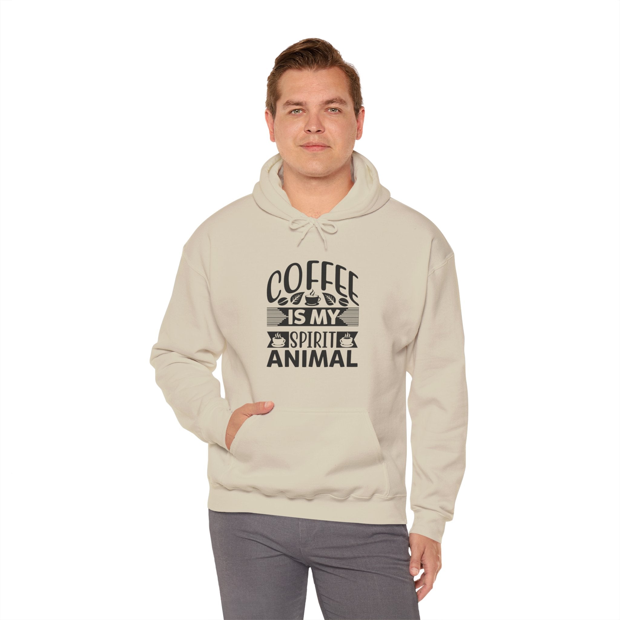 Coffee Is My Spirit Animal Hoodie – Funny Coffee Lover Pullover, Hoodie for Coffee Lovers, Unisex Hoodie