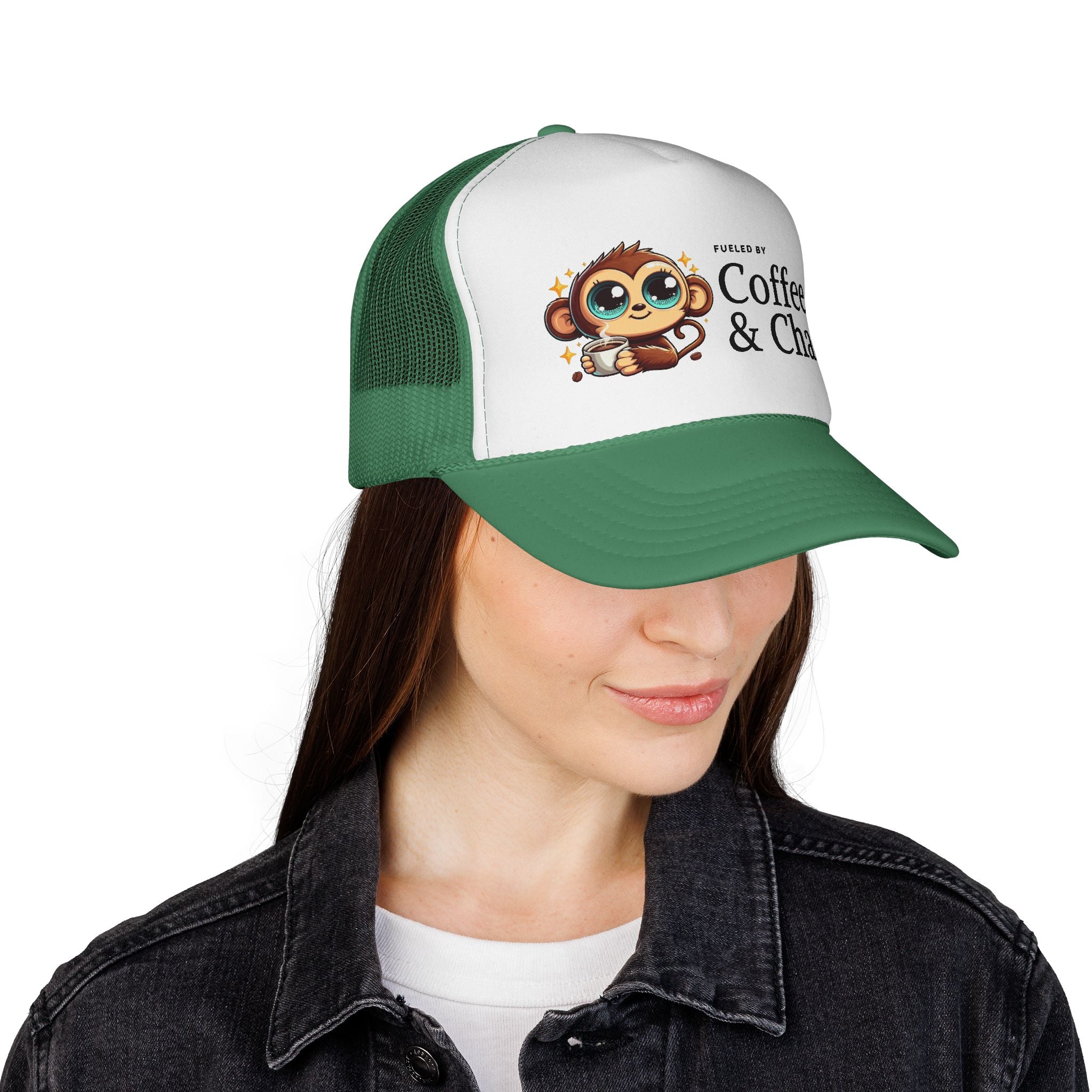 Coffee & Chaos Trucker Cap - Fun & Quirky Hat for Coffee Lovers, Perfect Gift for Birthdays, Holidays, and Everyday Wear