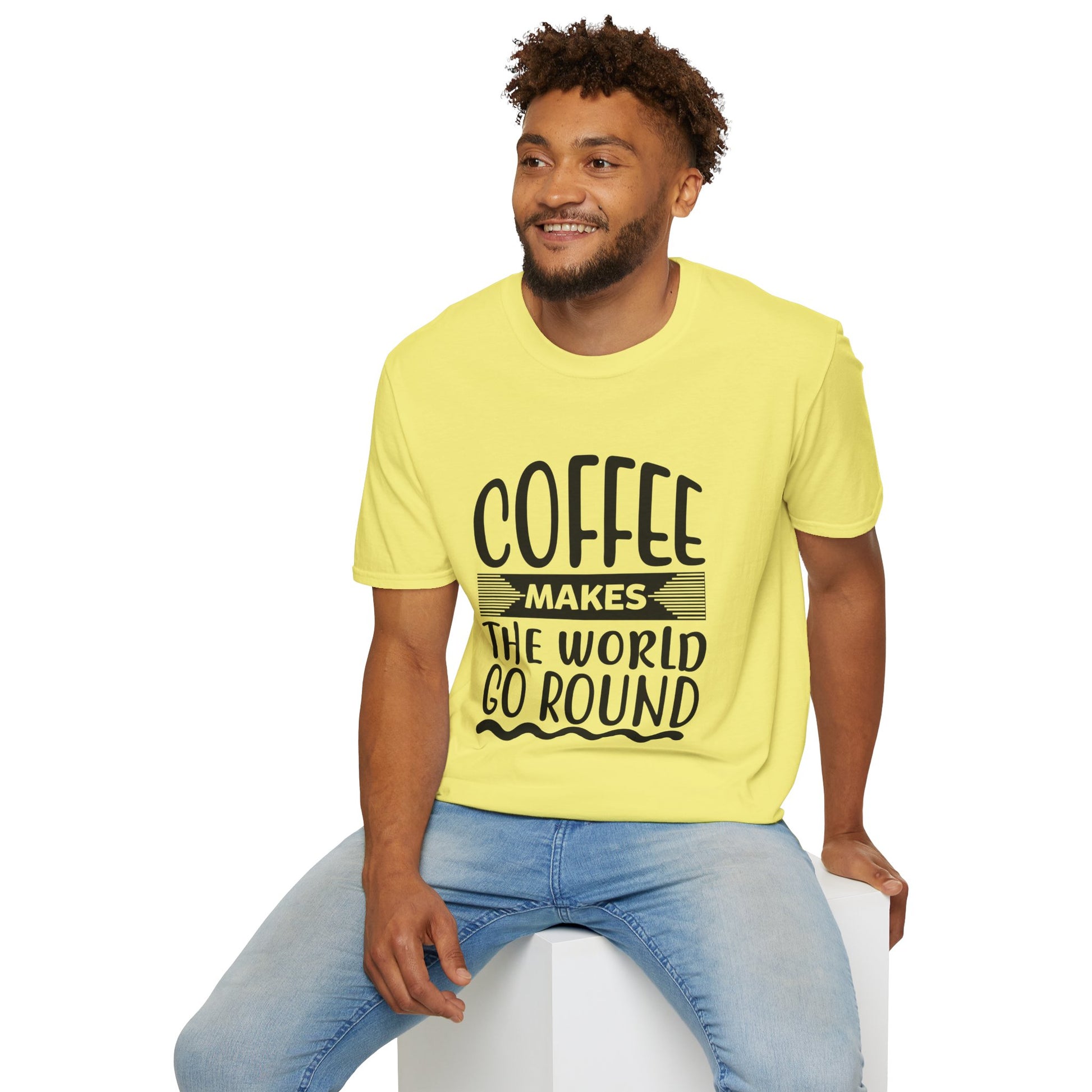 Coffee Makes the World Go Round Unisex T-Shirt, T-Shirt for Coffee Lovers