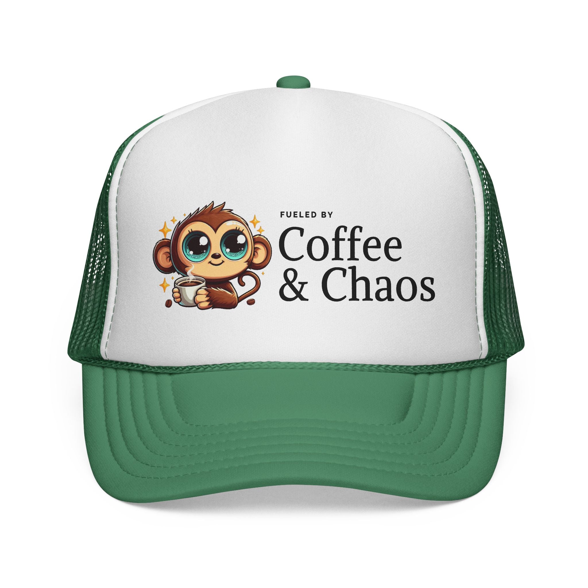 Coffee & Chaos Trucker Cap - Fun & Quirky Hat for Coffee Lovers, Perfect Gift for Birthdays, Holidays, and Everyday Wear