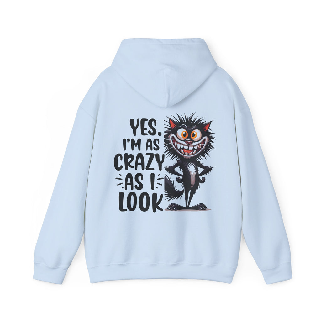 Yes I am as Crazy as I look Hoodie, Coffee Hoodie for Cat Lovers