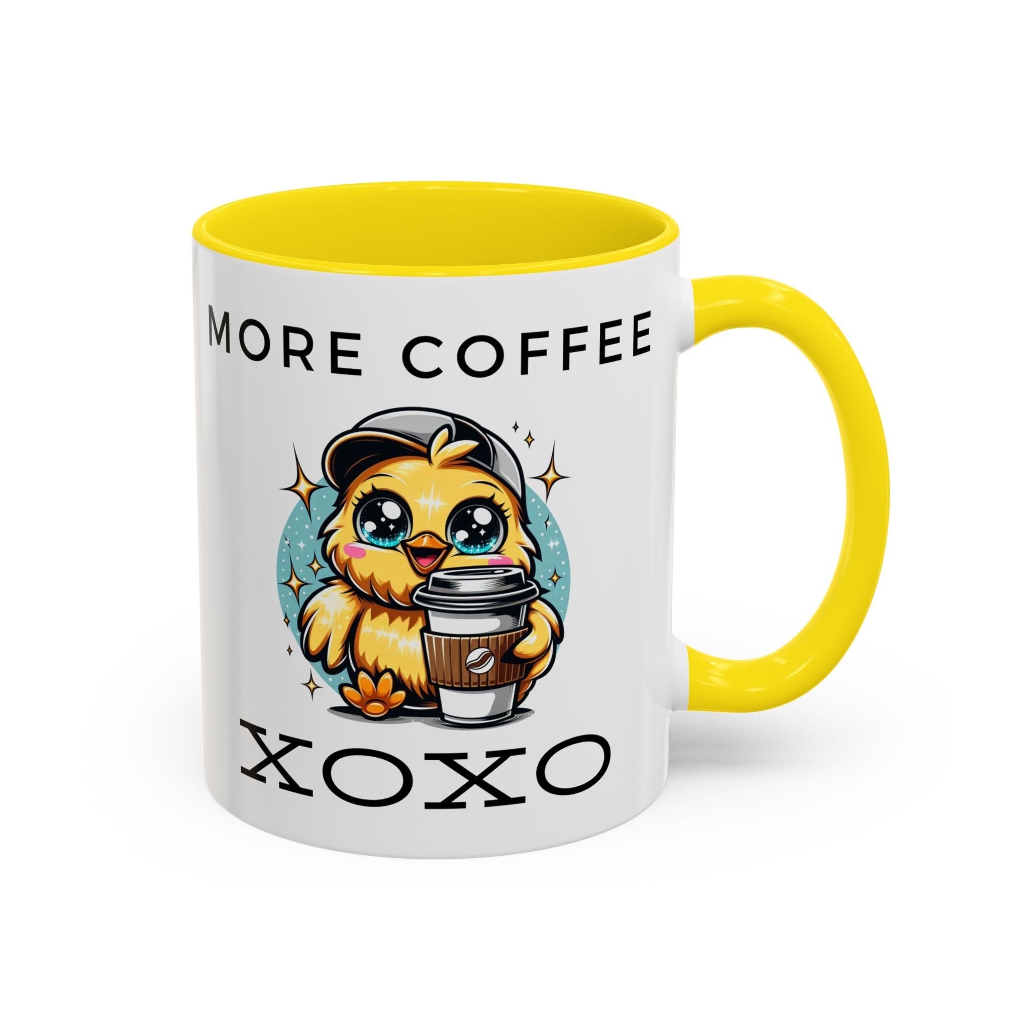 Charming Coffee Mug, Cute Mug with Chick Design, Perfect for Coffee Lovers, Gift for Friends, XOXO Decor