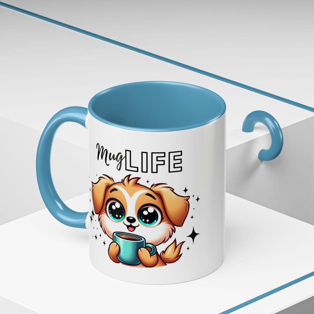Mug with Cute Dog Design, Perfect Gift for Dog Lovers, Coffee Lovers, Birthday, Home Decor, Mug Life Inspiration