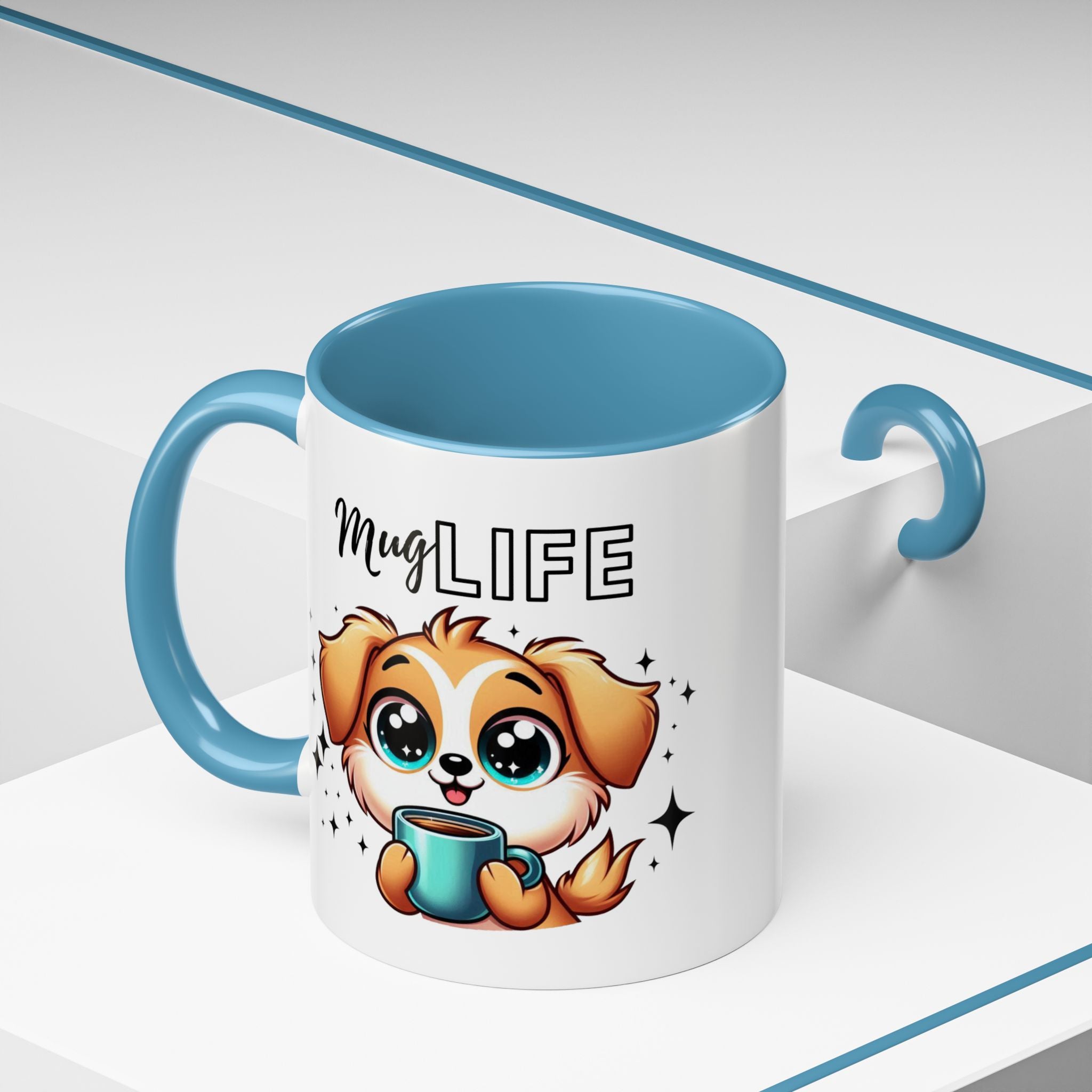 Mug with Cute Dog Design, Perfect Gift for Dog Lovers, Coffee Lovers, Birthday, Home Decor, Mug Life Inspiration