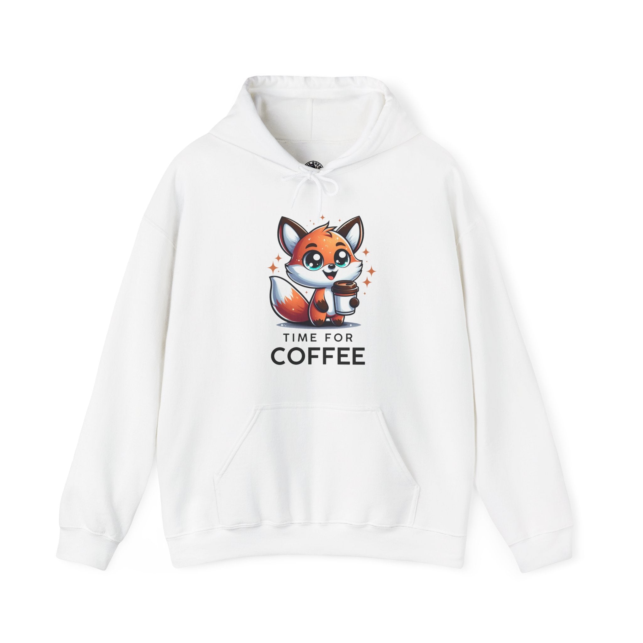 Cozy Fox Coffee Sweatshirt, Unisex Hoodie, Cute Animal Apparel, Gift for Fox Lovers, Morning Routine Sweatshirt